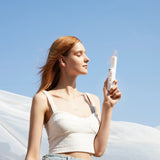 Jisulife håndholdt ventilator Life8 bærbar USB-ventilator med Power Bank-funktion 2000mAh og lommelygte - hvid