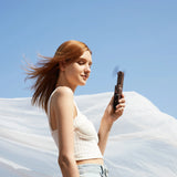 Jisulife håndholdt ventilator Life8 bærbar USB-ventilator med Power Bank-funktion 2000mAh og lommelygte - brun