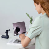 Jisulife håndholdt ventilator Life8 Mini bærbar USB-ventilator med Power Bank-funktion 2000mAh og lommelygte - blå