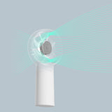 Jisulife håndholdt ventilator Life5 Plus 4000mAh bærbar mini blæser USB-ventilator - hvid