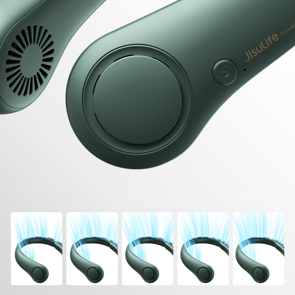 Jisulife Halsventilator Life3 Bærbar USB Halsventilator - Grøn