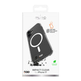 Puro Impact Clear D3O TPU+PC MagSafe Kompatibel Case til iPhone 17 - Gennemsigtig