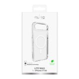 Puro Lite Mag TPU+PC Case Kompatibel med MagSafe til iPhone 17 Air - Transparent med hvid ring