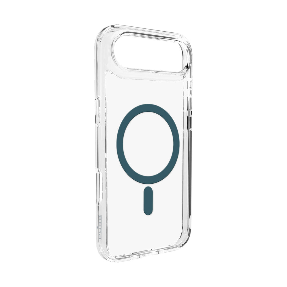 Puro Lite Mag TPU+PC Case Kompatibel med MagSafe til iPhone 17 Air - Transparent med turkisring