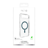 Puro Lite Mag TPU+PC Case Kompatibel med MagSafe til iPhone 17 Air - Transparent med turkisring
