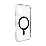 Puro Lite Mag TPU+PC Case Kompatibel med MagSafe til iPhone 17 - Transparent med sort ring