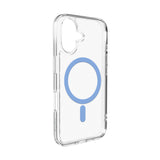 Puro Lite Mag TPU+PC Case Kompatibel med MagSafe til iPhone 17 - Transparent med blå ring
