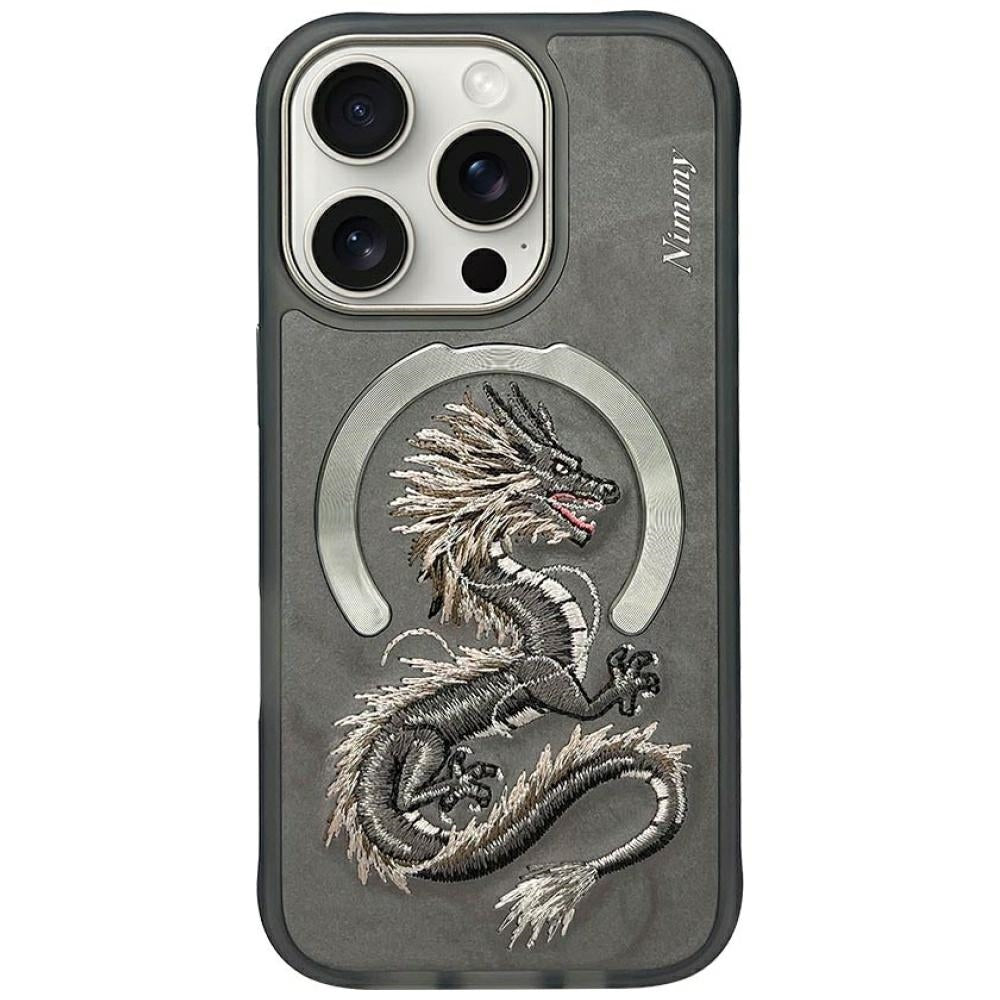 Nimmy Dragon MagSafe Case til iPhone 16 Pro - Grå