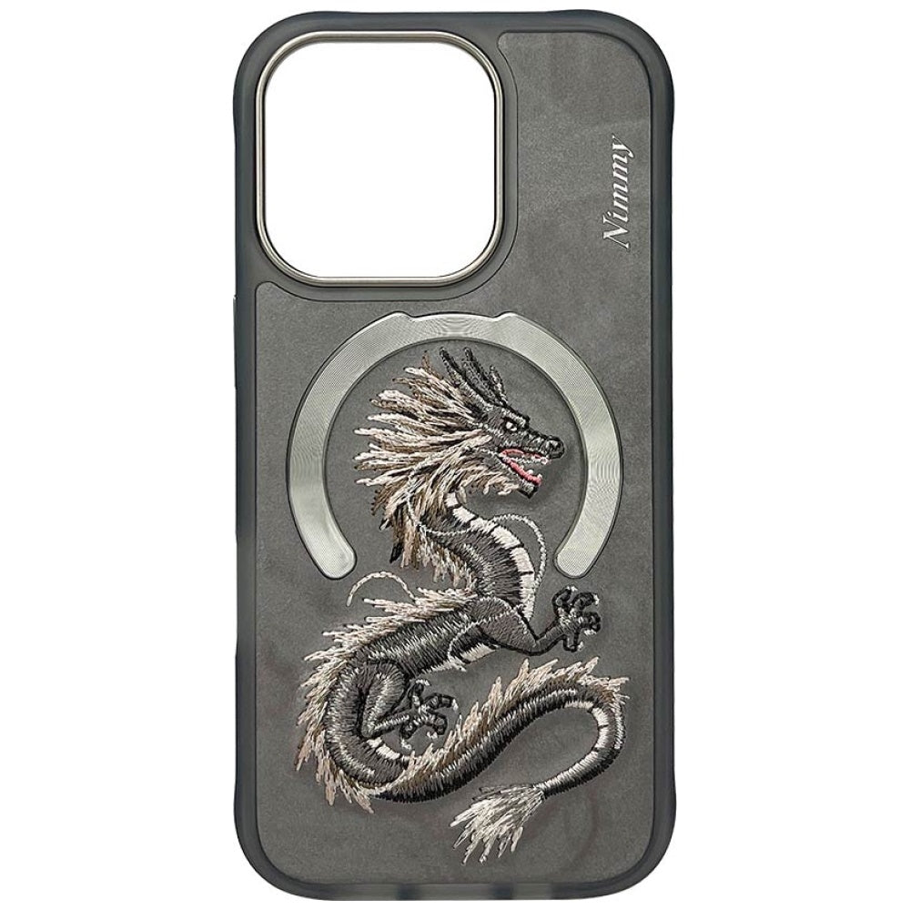 Nimmy Dragon MagSafe Case til iPhone 16 Pro - Grå