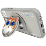 Nimmy Briller Cool Cat MagSafe Case til iPhone 16 Pro Max - Grå