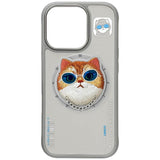 Nimmy Glasses Cool Cat MagSafe Case for iPhone 16 Pro - Gray