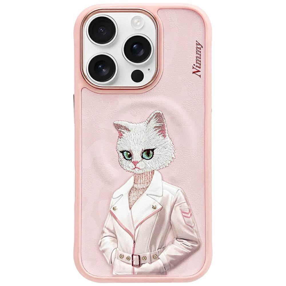 Nimmy Magnetic fashion cute pet MagSafe case for iPhone 16 Pro Max - pink
