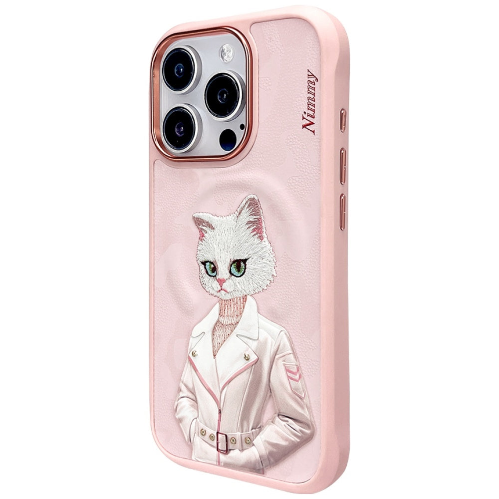 Nimmy Magnetic fashion cute pet MagSafe case for iPhone 16 Pro Max - pink