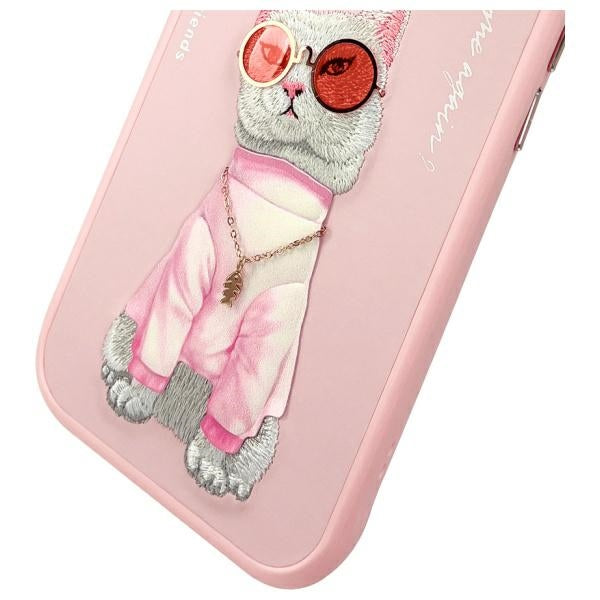 Nimmy Briller Cool Cat iPhone 15 Case - Pink