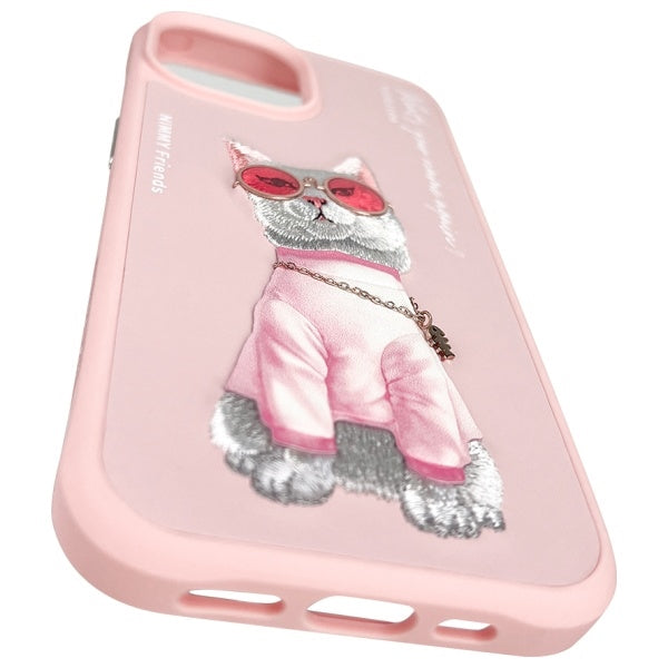 Nimmy Briller Cool Cat iPhone 15 Case - Pink