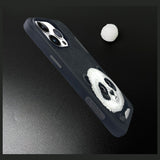 Nimmy Big Eyed Pet 2.0 Panda fodtøj til iPhone 15 Pro - sort