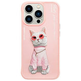 Nimmy Briller Cool Cat Case til iPhone 15 Pro Max - Pink
