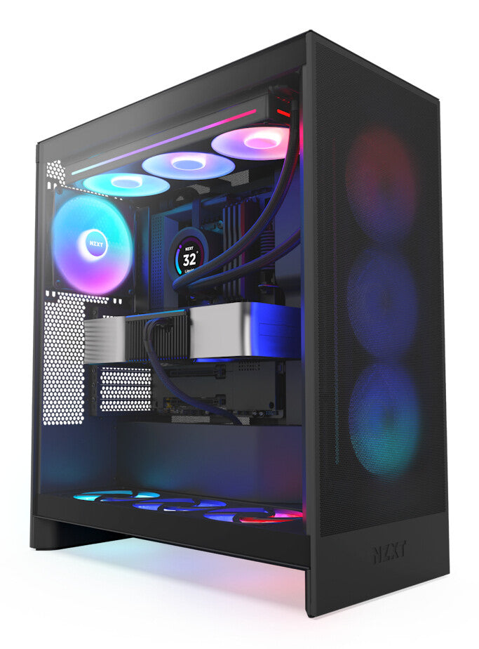 NZXT H series H7 Flow RGB Tårn ATX Ingen strømforsyning Sort