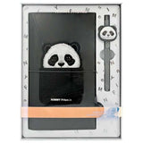 Nimmy Big Eyed Pet 2.0 Panda 2-i-1 Notebook + Pen Set - sort