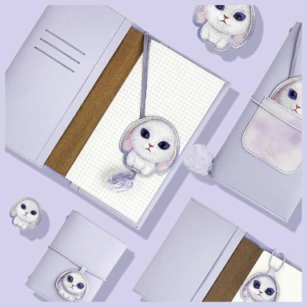 Nimmy Big Eyed Pet 2.0 Rabbit 2-i-1 Notebook + Pen Set - Purple
