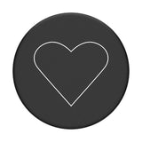 Popsockets 2 hvide hjerte sort holder og telefon stå