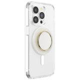 Popsockets Runde Luxe Coconut Creme Emalje MagSafe Holder og Telefon Stand