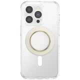 Popsockets Runde Luxe Coconut Creme Emalje MagSafe Holder og Telefon Stand