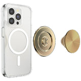 Popsockets Rund Radial Gold Aluminium MagSafe Holder og Telefon Stativ