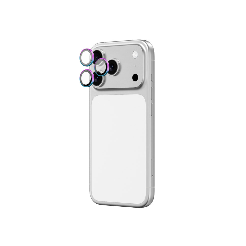 AmazingThing Lens Glass for iPhone 17 Pro / Pro Max with Rainbow Aluminum Frame