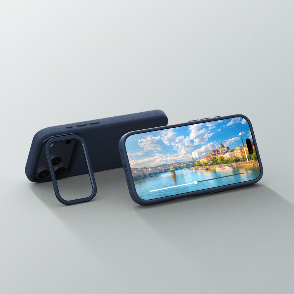 AmazingThing Glamour iPhone 17 Pro Max Case with Stand - Blue