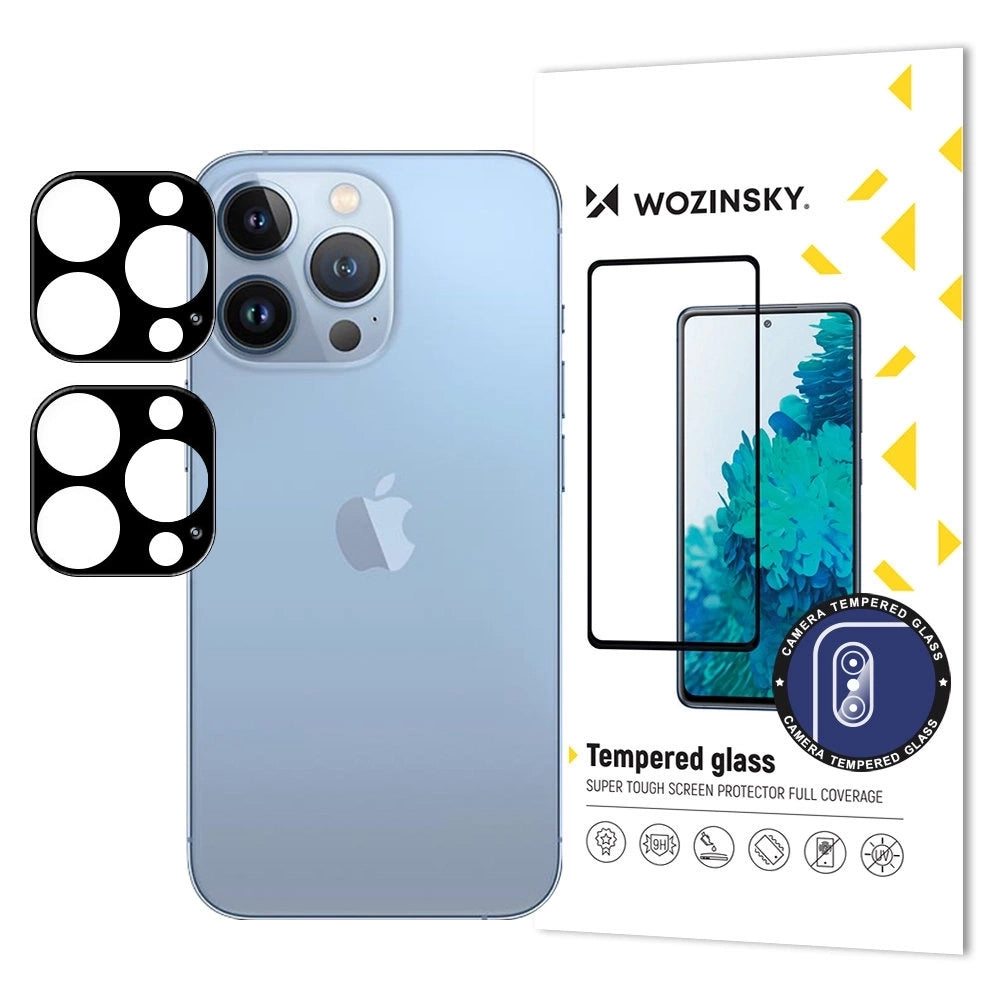 Wozinsky Full Camera Glass til iPhone 17 Pro, sort, sæt på 2