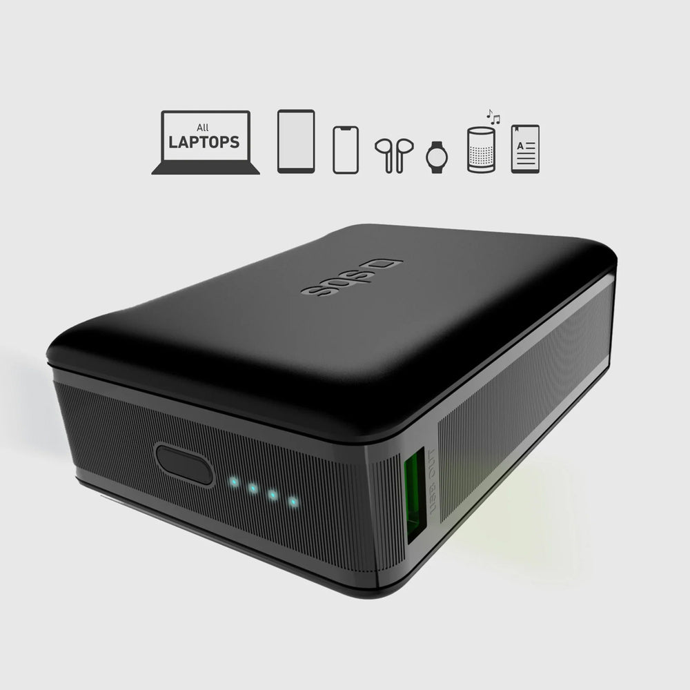 Powerbank SBS 20000mAh 65W PD AFC USB-C USB-A til bærbar computer, tablet, smartphone - sort