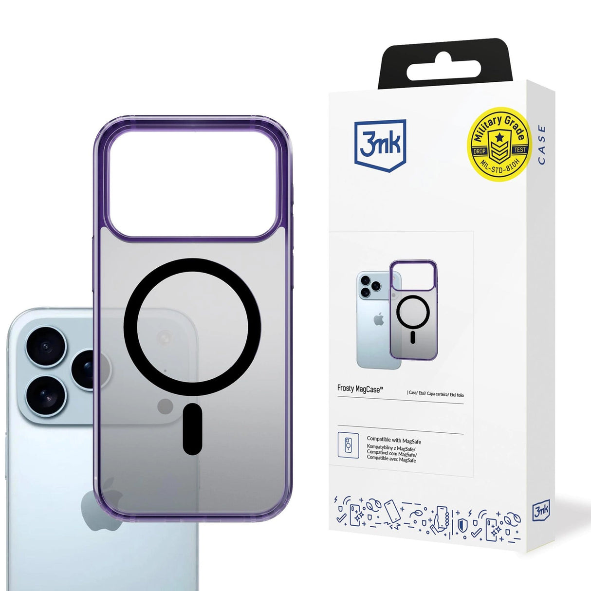 3mk Frosty MagCase til iPhone 17 Pro Max - lilla