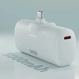 SBS EcoPower 5000 mAh 10W Powerbank med indbygget USB-C-port - Grå