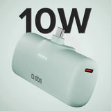 SBS EcoPower 5000 mAh 10W Powerbank med indbygget USB-C-port - Grøn