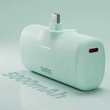 SBS EcoPower 5000 mAh 10W Powerbank med indbygget USB-C-port - Grøn