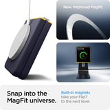 Nano Mag Pop MagSafe Case til Samsung Galaxy Z Flip 7 - Navy Blue og Yellow