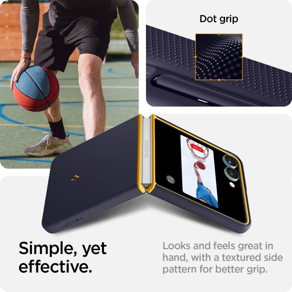 Nano Mag Pop MagSafe Case til Samsung Galaxy Z Flip 7 - Navy Blue og Yellow