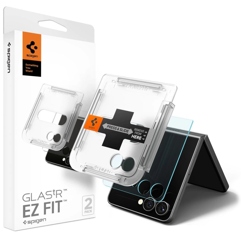 Spigen Glas.TR EZ Fit HD Hæmt glas 2-pakke til Samsung Galaxy Z Flip 7 - Transparent