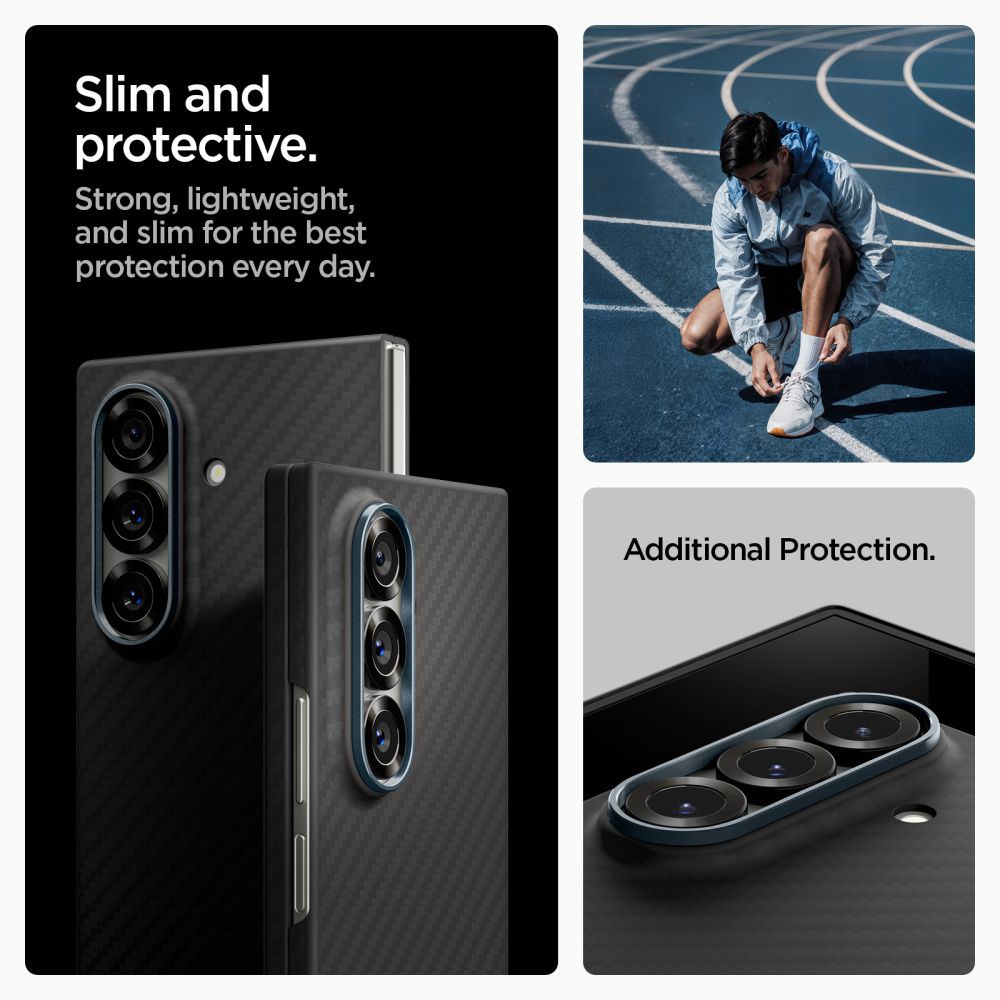 Spigen AirSkin Aramid Case til Samsung Galaxy Z Fold 7 - sort