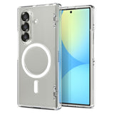 Spigen Tough Armor Pro Mag MagSafe Case til Samsung Galaxy Z Fold 7 - Klar og hvid