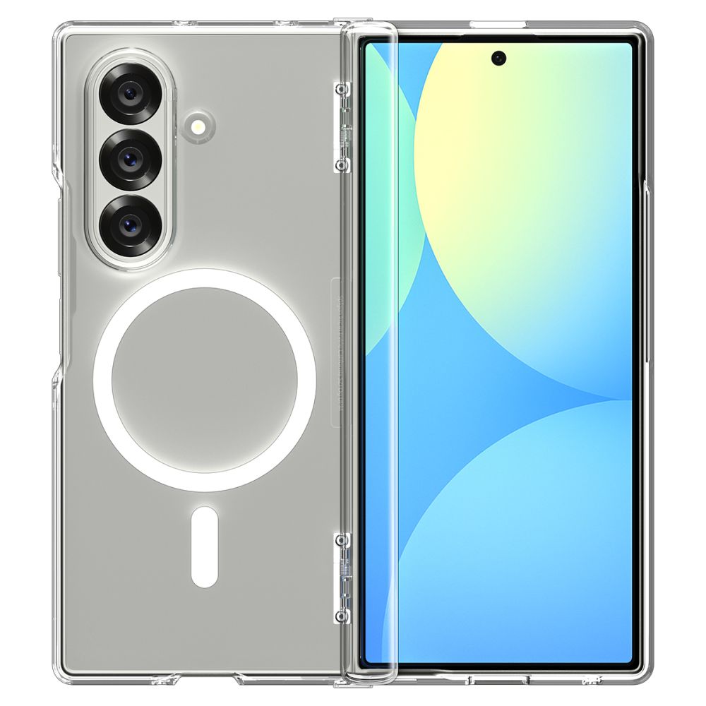Spigen Tough Armor Pro Mag MagSafe Case til Samsung Galaxy Z Fold 7 - Klar og hvid
