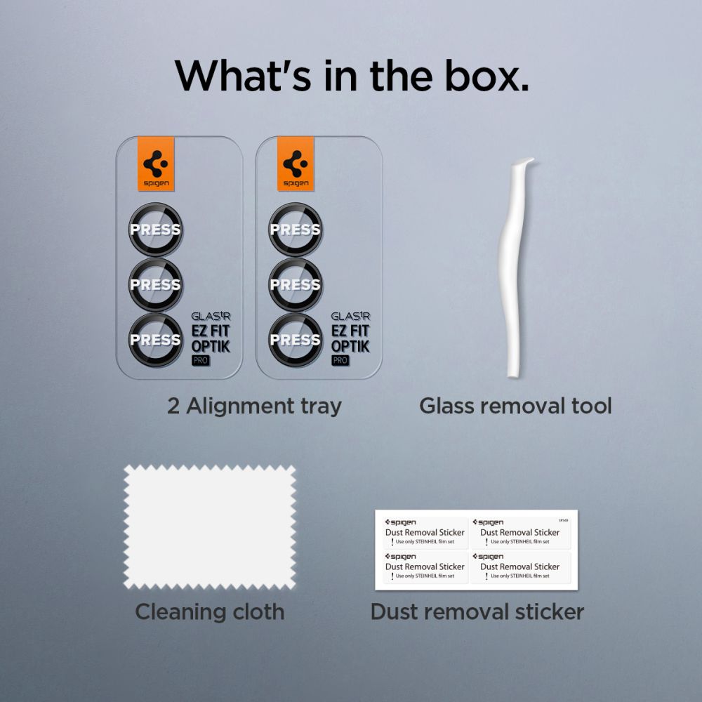 Spigen Optik Pro HD Glas.TR EZ Fit 2-pakke Kamera beskytter til Samsung Galaxy Z Fold 7 - sort