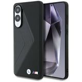 BMW læder overdimensioneret striber MagSafe-foder for Samsung Galaxy S25 Edge - sort