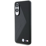 BMW læder overdimensioneret striber MagSafe-foder for Samsung Galaxy S25 Edge - sort