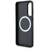 BMW læder overdimensioneret striber MagSafe-foder for Samsung Galaxy S25 Edge - sort