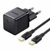 Baseus Palm 1C 20W Wall Charger (with Baseus Mini White USB-C 60W (20V/3A) 1m Cable) - Black