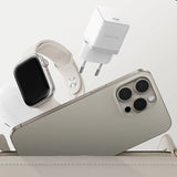 Baseus Palm 1C 20W Wall Charger (med Baseus Mini White USB-C 60W (20V / 3A) 1m Kabel) - Hvid