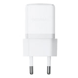Baseus Palm 1C 20W Wall Charger (med Baseus Mini White USB-C 60W (20V / 3A) 1m Kabel) - Hvid