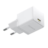 Baseus Palm 1C 20W Wall Charger (med Baseus Mini White USB-C 60W (20V / 3A) 1m Kabel) - Hvid